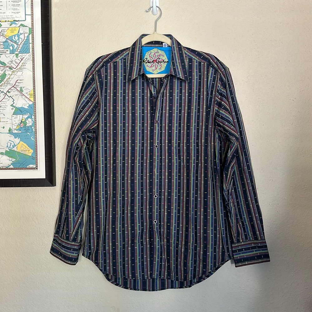 Robert Graham Button Down 100% Cotton Size Medium Men’s